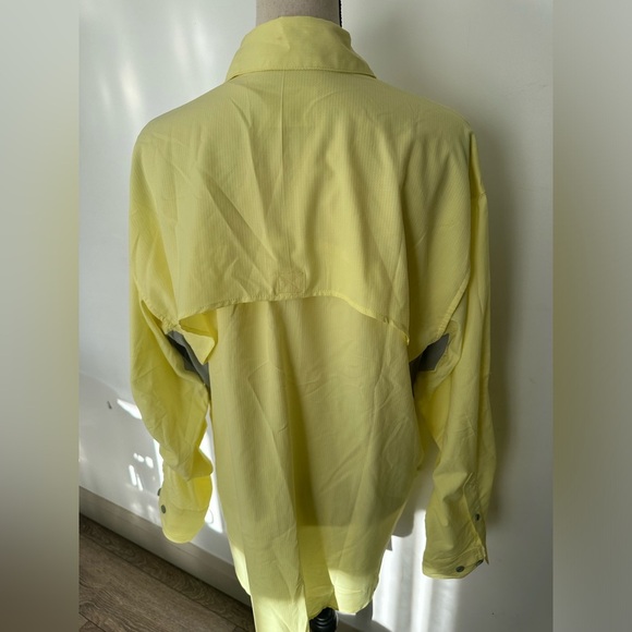 Reel Legends Mariner II men’s Fishing shirt yellow  SZ M lightweight - Picture 4 of 7